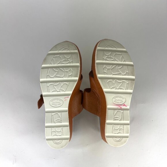 Kork-Ease Tan Leather Cork Wedge Sandals - Size 7M - Picture 13 of 14